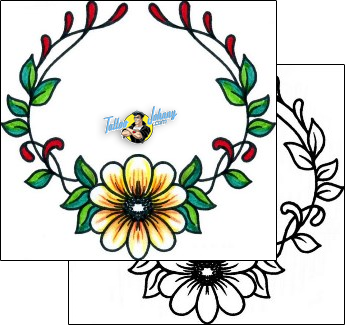 Flower Tattoo plant-life-flowers-tattoos-andrea-ale-aaf-10341