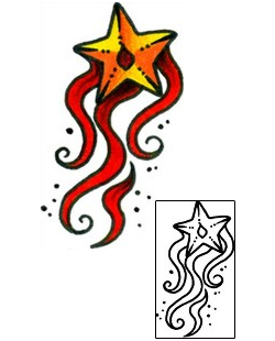 Shooting Star Tattoo Astronomy tattoo | AAF-11064