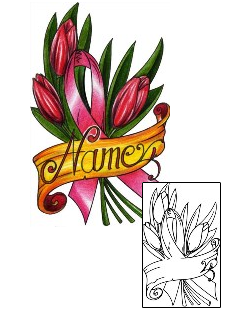 Ribbon Tattoo Plant Life tattoo | AAF-11585