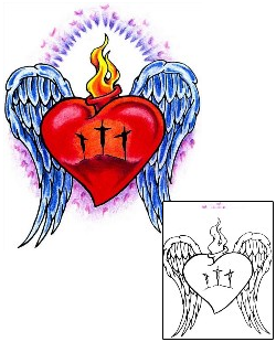 Sacred Heart Tattoo Religious & Spiritual tattoo | ABF-00045