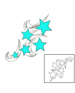 Star Tattoo Astronomy tattoo | ABF-00061