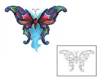 Butterfly Tattoo Insects tattoo | ACF-00048