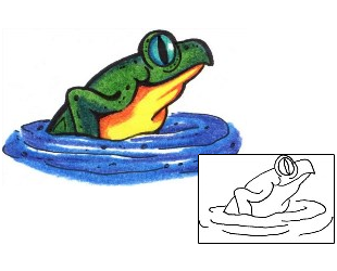 Frog Tattoo Reptiles & Amphibians tattoo | ACF-00167