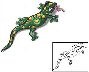Gecko Tattoo Reptiles & Amphibians tattoo | ACF-00175