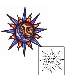 Moon Tattoo Astronomy tattoo | ACF-00184