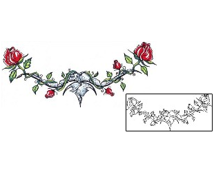 Rose Tattoo Specific Body Parts tattoo | ACF-00278
