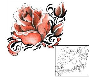 Rose Tattoo Plant Life tattoo | ACF-00470