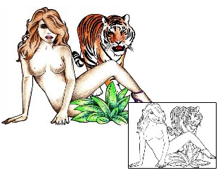 Breast Tattoo Mythology tattoo | ADF-00145
