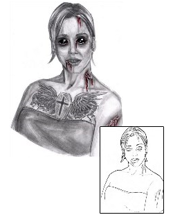 Woman Tattoo Horror tattoo | AGF-00002