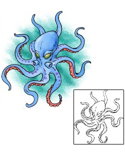 Octopus Tattoo Marine Life tattoo | AIF-00027