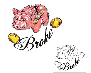 Pig Tattoo Animal tattoo | AMF-00005