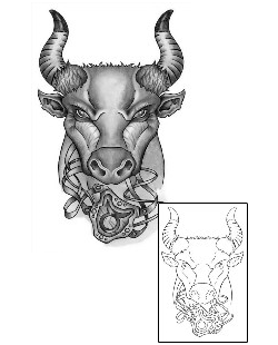 Bull Tattoo Taurus tattoo | ANF-00060