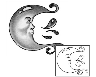 Moon Tattoo Astronomy tattoo | ANF-00227