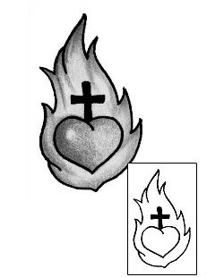 Heart Tattoo Religious & Spiritual tattoo | ANF-00992