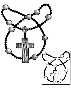 Rosary Beads Tattoo Religious & Spiritual tattoo | ANF-01263