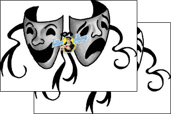 Comedy Tragedy Mask Tattoo comedy-tragedy-mask-anibal-anf-01567