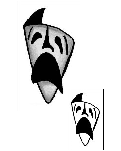 Comedy Tragedy Mask Tattoo ANF-01569