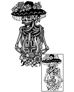 Day of the Dead Tattoo Ethnic tattoo | ANF-01626