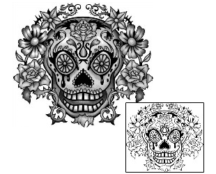 Day of the Dead Tattoo Ethnic tattoo | ANF-01631