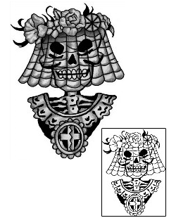 Day of the Dead Tattoo Ethnic tattoo | ANF-01649