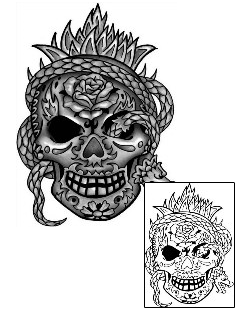 Day of the Dead Tattoo Ethnic tattoo | ANF-01655