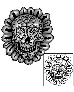 Day of the Dead Tattoo Ethnic tattoo | ANF-01658