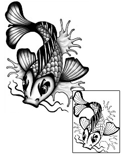 Koi Tattoo Marine Life tattoo | ANF-01842