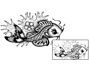 Fish Tattoo Marine Life tattoo | ANF-01845