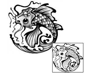 Koi Tattoo Marine Life tattoo | ANF-01847