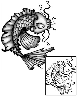 Koi Tattoo Marine Life tattoo | ANF-01852