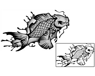 Fish Tattoo Marine Life tattoo | ANF-01857