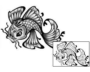 Fish Tattoo Marine Life tattoo | ANF-01869