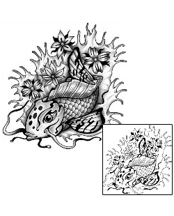 Asian Tattoo Marine Life tattoo | ANF-01870