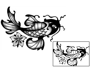 Asian Tattoo Marine Life tattoo | ANF-01880