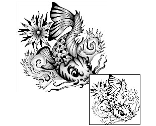 Koi Tattoo Marine Life tattoo | ANF-01881