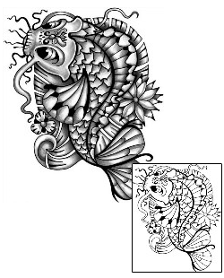 Asian Tattoo Marine Life tattoo | ANF-01883