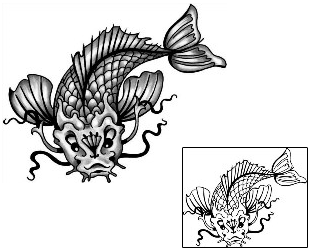 Asian Tattoo Marine Life tattoo | ANF-01891