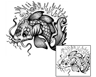 Koi Tattoo Marine Life tattoo | ANF-01894