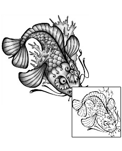 Asian Tattoo Marine Life tattoo | ANF-01895