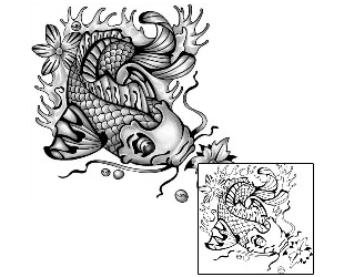 Koi Tattoo Marine Life tattoo | ANF-01897