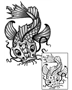 Asian Tattoo Marine Life tattoo | ANF-01899