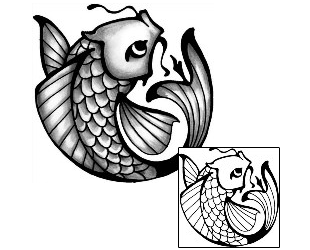 Asian Tattoo Marine Life tattoo | ANF-01905