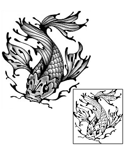 Asian Tattoo Marine Life tattoo | ANF-01915