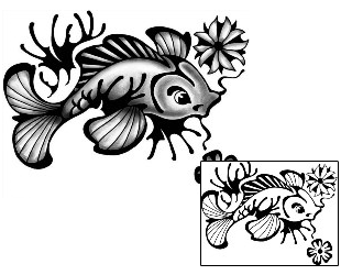 Fish Tattoo Marine Life tattoo | ANF-01916