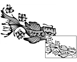 Asian Tattoo Marine Life tattoo | ANF-01918