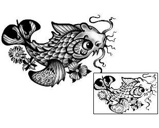 Asian Tattoo Marine Life tattoo | ANF-01927