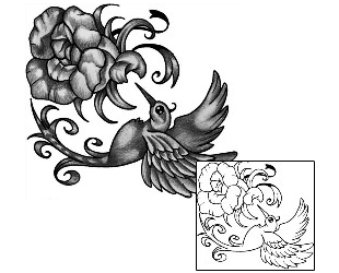 Hummingbird Tattoo Plant Life tattoo | ANF-02128