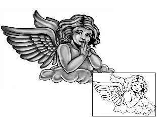 Angel Tattoo Religious & Spiritual tattoo | ANF-02488