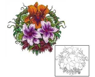 Hibiscus Tattoo Flower Bunch Tattoo