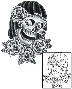 Skull Tattoo Plant Life tattoo | AQF-00001